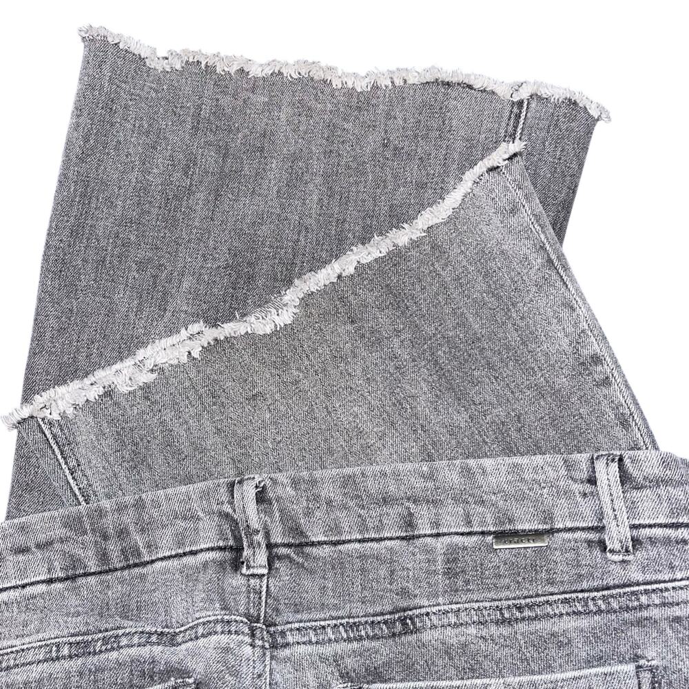 Tractr Gray Flare Jeans Women’s Size 10/30 Raw Hem High Rise Stretch Denim - Picture 6 of 9